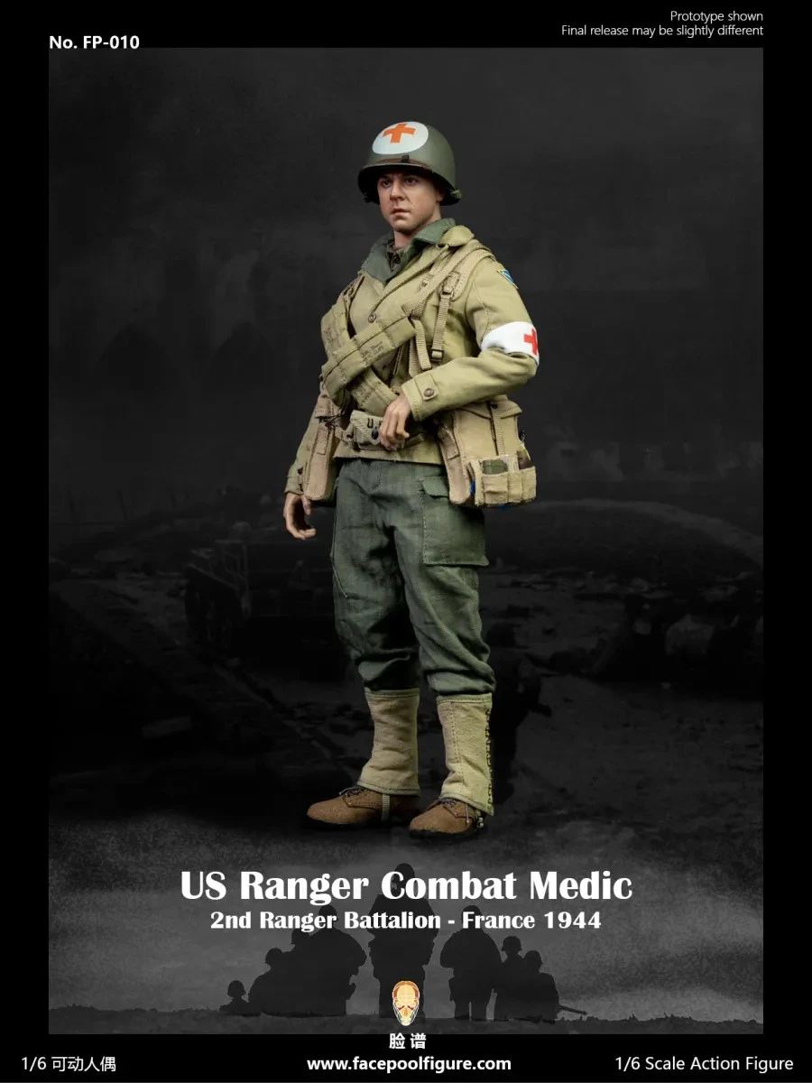 Facepool WWII US Ranger Combat Medic – France 1944 1/6 Scale Action Figure FP-010 12 Facepool WWII US Ranger Combat Medic – France 1944 1/6 Scale Action Figure FP-010 - Image 10