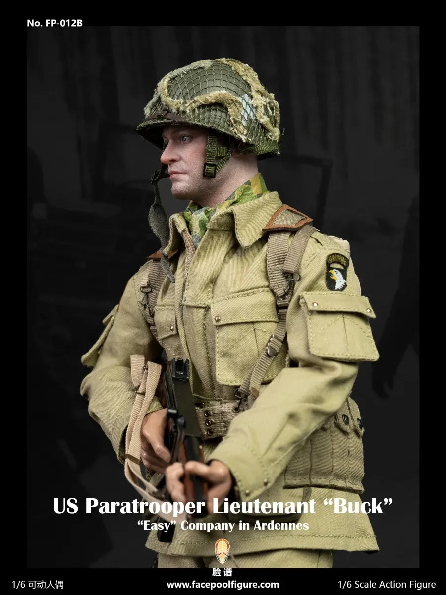 Facepool WWII US Paratrooper Easy Company Lieutenant "Buck" 1/6 Scale Action Figure Jumper Uniform FP-012B 7 Facepool WWII US Paratrooper Easy Company Lieutenant "Buck" 1/6 Scale Action Figure Jumper Uniform FP-012B - Image 5