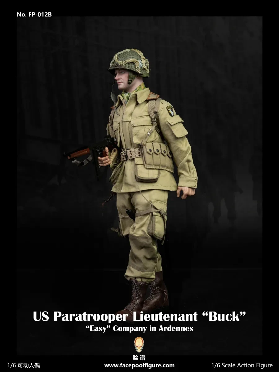 Facepool WWII US Paratrooper Easy Company Lieutenant "Buck" 1/6 Scale Action Figure Jumper Uniform FP-012B 5 Facepool WWII US Paratrooper Easy Company Lieutenant "Buck" 1/6 Scale Action Figure Jumper Uniform FP-012B - Image 3