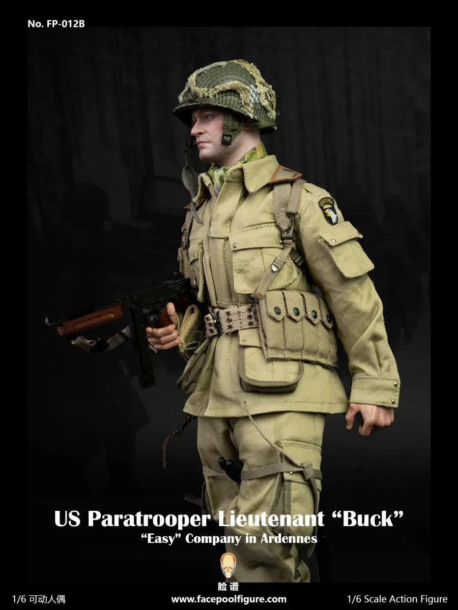Facepool WWII US Paratrooper Easy Company Lieutenant "Buck" 1/6 Scale Action Figure Jumper Uniform FP-012B 9 Facepool WWII US Paratrooper Easy Company Lieutenant "Buck" 1/6 Scale Action Figure Jumper Uniform FP-012B - Image 7