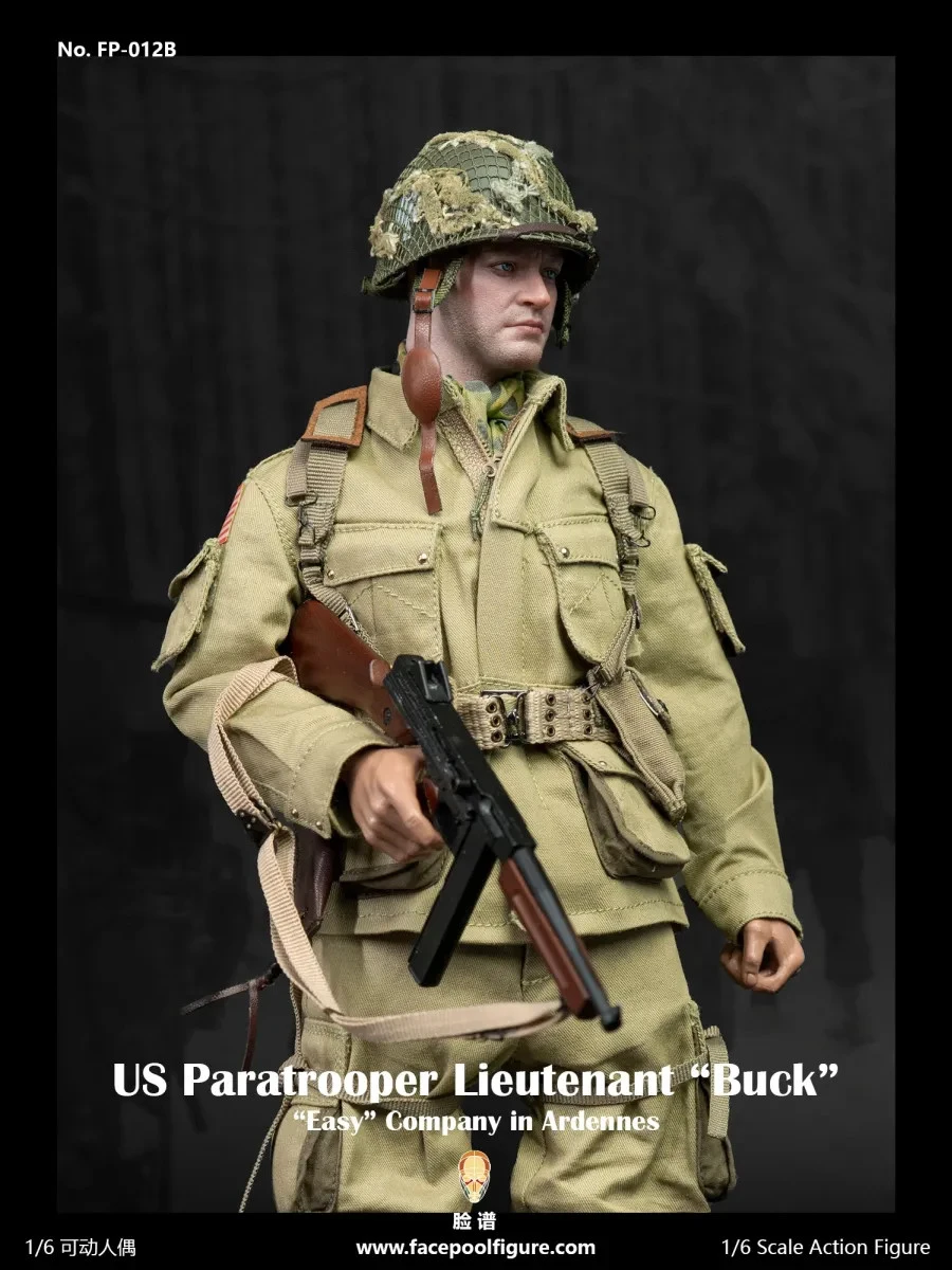Facepool WWII US Paratrooper Easy Company Lieutenant "Buck" 1/6 Scale Action Figure Jumper Uniform FP-012B 10 Facepool WWII US Paratrooper Easy Company Lieutenant "Buck" 1/6 Scale Action Figure Jumper Uniform FP-012B - Image 8