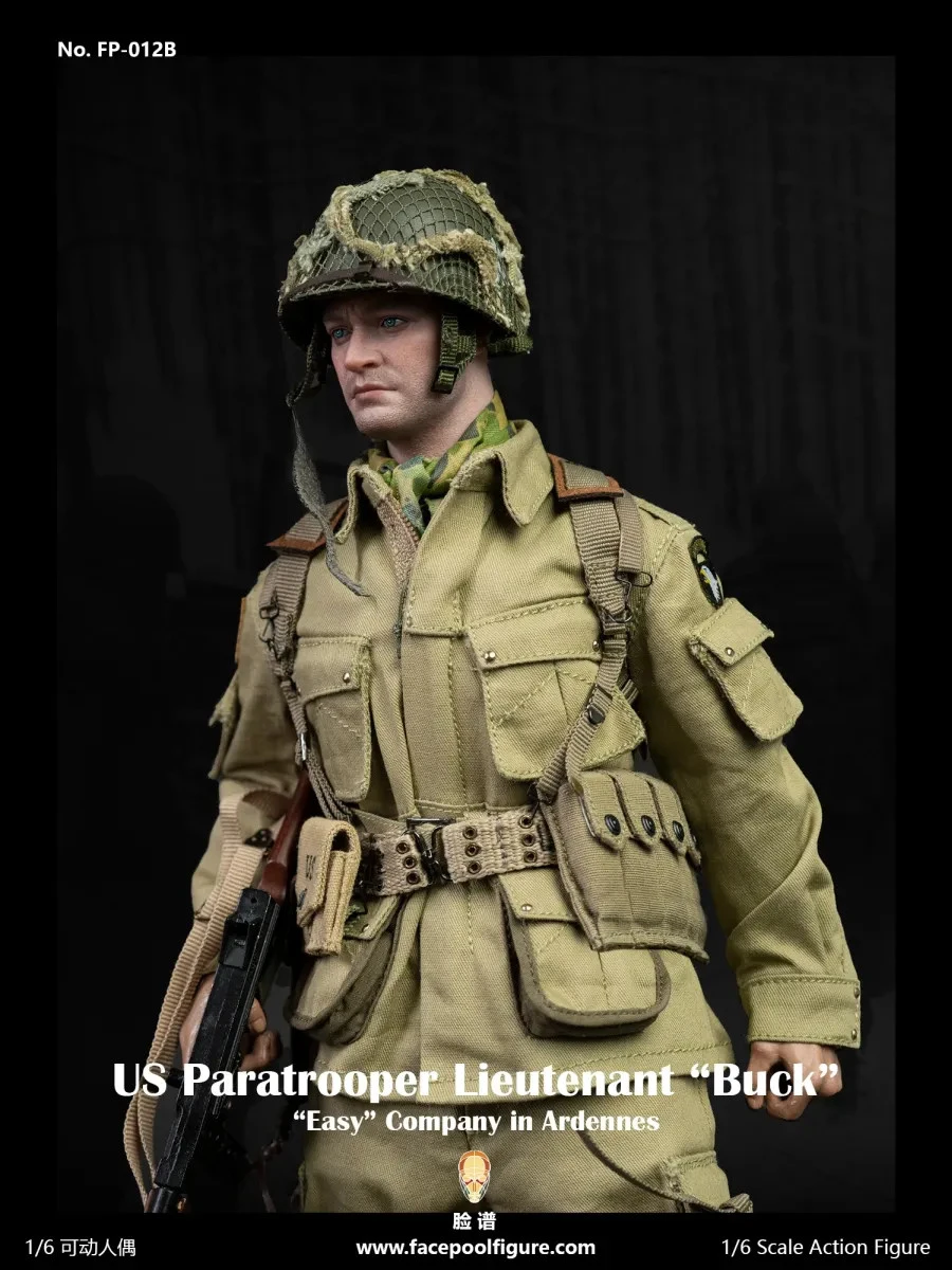 Facepool WWII US Paratrooper Easy Company Lieutenant "Buck" 1/6 Scale Action Figure Jumper Uniform FP-012B 11 Facepool WWII US Paratrooper Easy Company Lieutenant "Buck" 1/6 Scale Action Figure Jumper Uniform FP-012B - Image 9