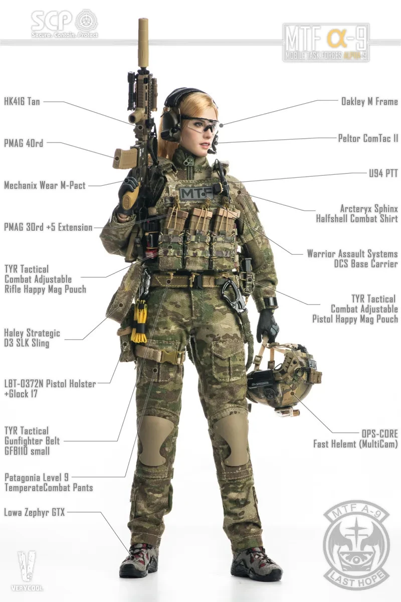 VeryCool MTF Alpha-9 Female Team Member 1/6 Scale Action Figure VCF-2063 19 VeryCool MTF Alpha-9 Female Team Member 1/6 Scale Action Figure VCF-2063 - Image 17