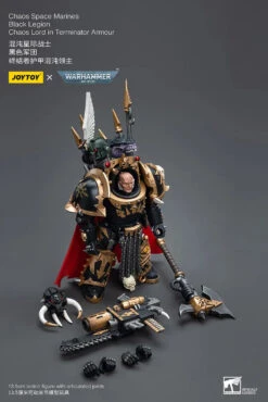 Joy Toy Warhammer 40K Chaos Space Marines Black Legion Chaos Lord In Terminator Armor 1/18 Scale Action Figure -US Model Figures Sales 2024 12 168 58919.1687309205