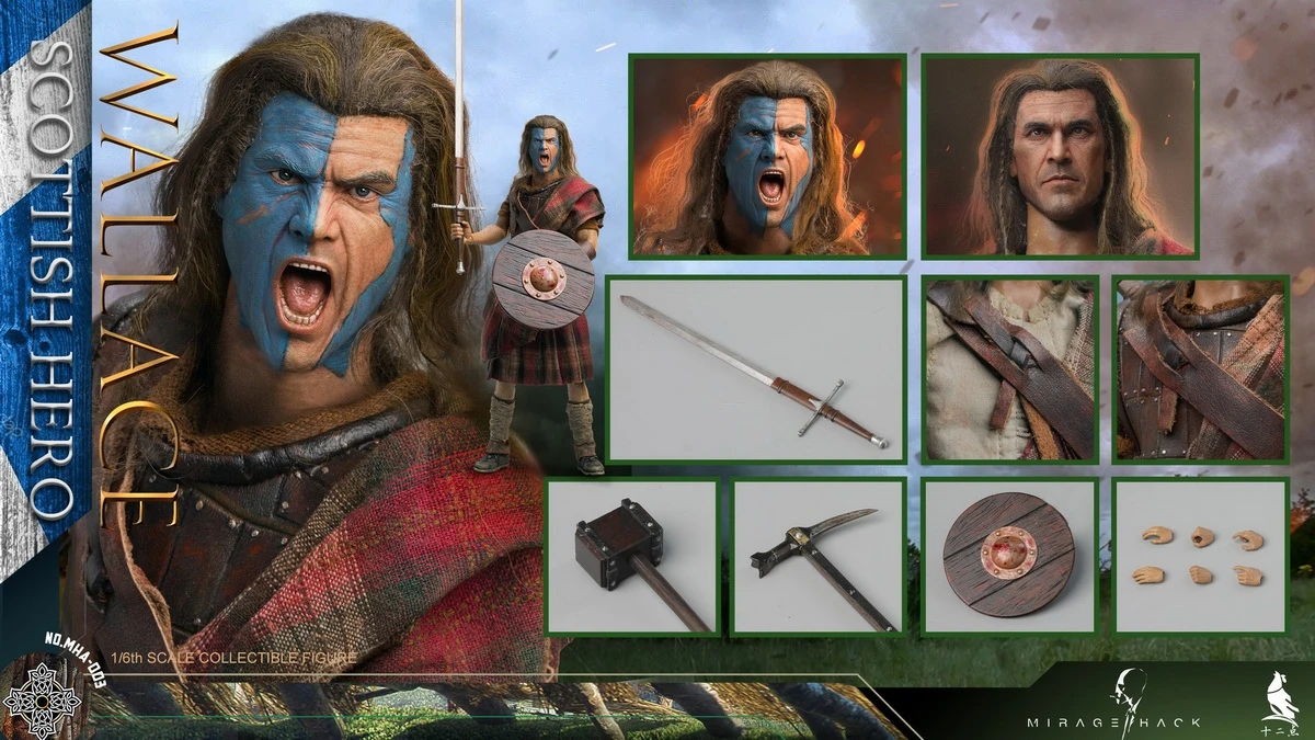 MIRAGE HACK & TWELVE O'CLOCK SCOTTISH HERO WALLACE 1/6 SCALE ACTION FIGURE MHA-003 22 MIRAGE HACK & TWELVE O'CLOCK SCOTTISH HERO WALLACE 1/6 SCALE ACTION FIGURE MHA-003 - Image 20