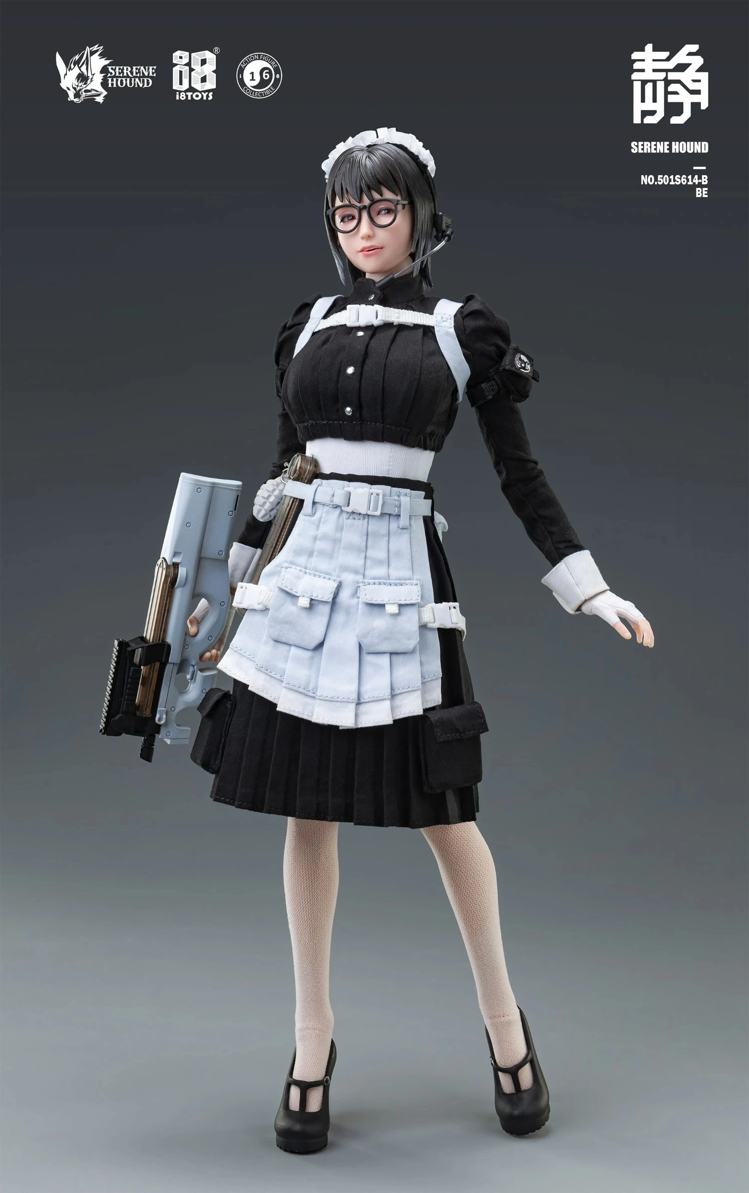 I8TOYS Serene Hound Troop Cerberus Maid Team - Be 1/6 Scale Action Figure 501S614-B 10 I8TOYS Serene Hound Troop Cerberus Maid Team - Be 1/6 Scale Action Figure 501S614-B - Image 9