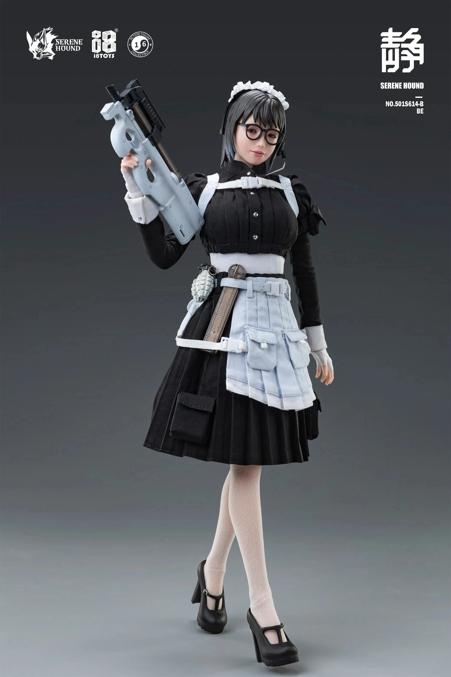 I8TOYS Serene Hound Troop Cerberus Maid Team - Be 1/6 Scale Action Figure 501S614-B 12 I8TOYS Serene Hound Troop Cerberus Maid Team - Be 1/6 Scale Action Figure 501S614-B - Image 11