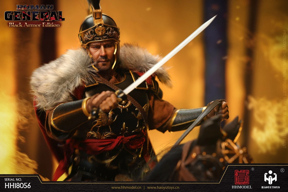 HHModel X Haoyu Toys Imperial Legion - Roman General Black Gold Version 1/6 Scale Action Figure HH18056 9 HHModel X Haoyu Toys Imperial Legion - Roman General Black Gold Version 1/6 Scale Action Figure HH18056 - Image 7