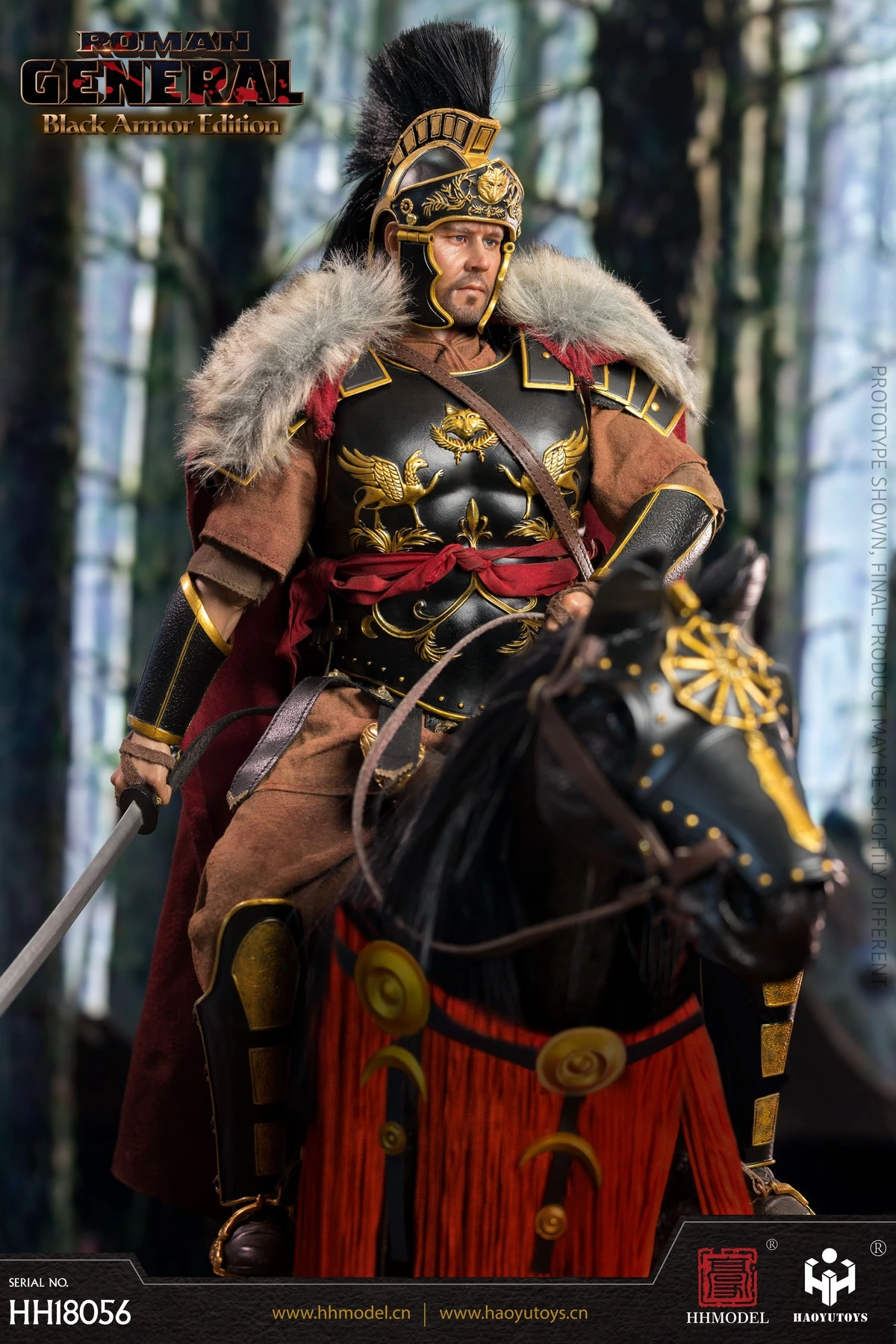 HHModel X Haoyu Toys Imperial Legion - Roman General Black Gold Version 1/6 Scale Action Figure HH18056 17 HHModel X Haoyu Toys Imperial Legion - Roman General Black Gold Version 1/6 Scale Action Figure HH18056 - Image 15