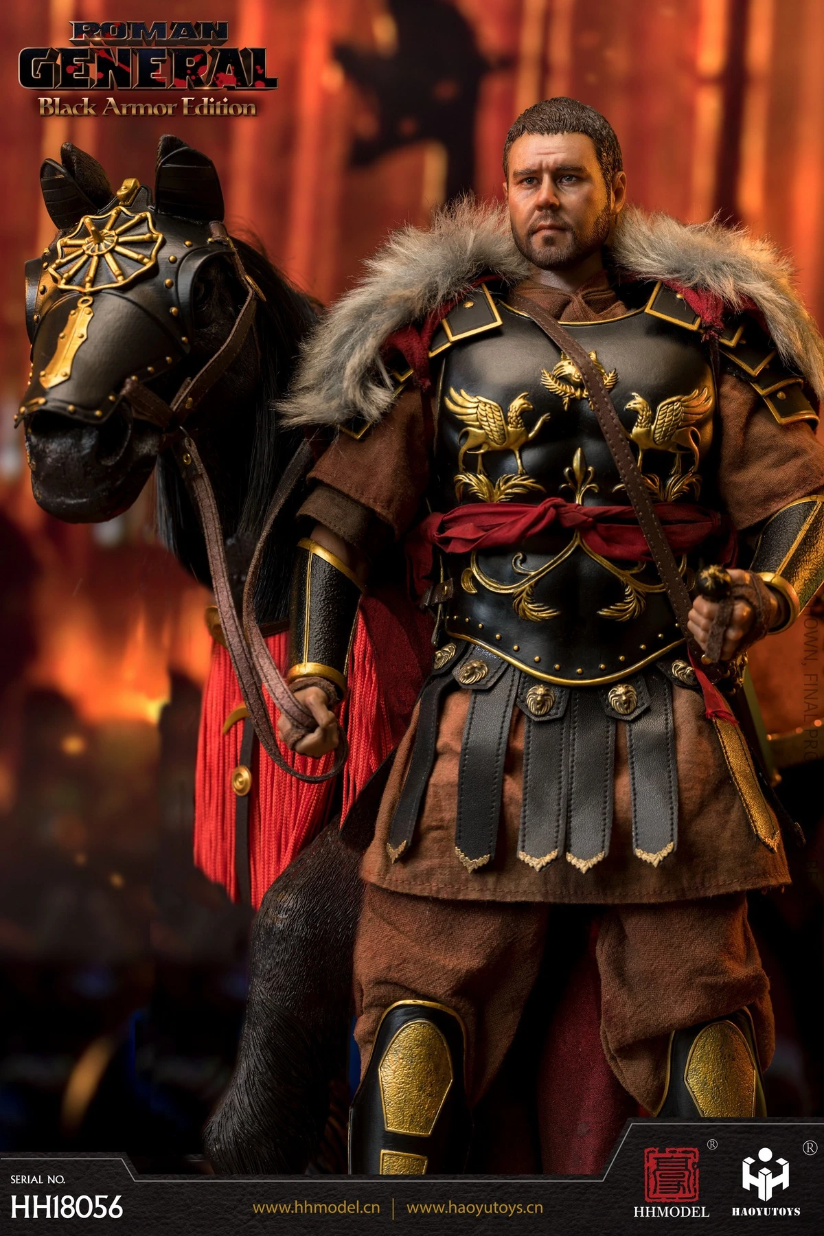 HHModel X Haoyu Toys Imperial Legion - Roman General Black Gold Version 1/6 Scale Action Figure HH18056 19 HHModel X Haoyu Toys Imperial Legion - Roman General Black Gold Version 1/6 Scale Action Figure HH18056 - Image 17