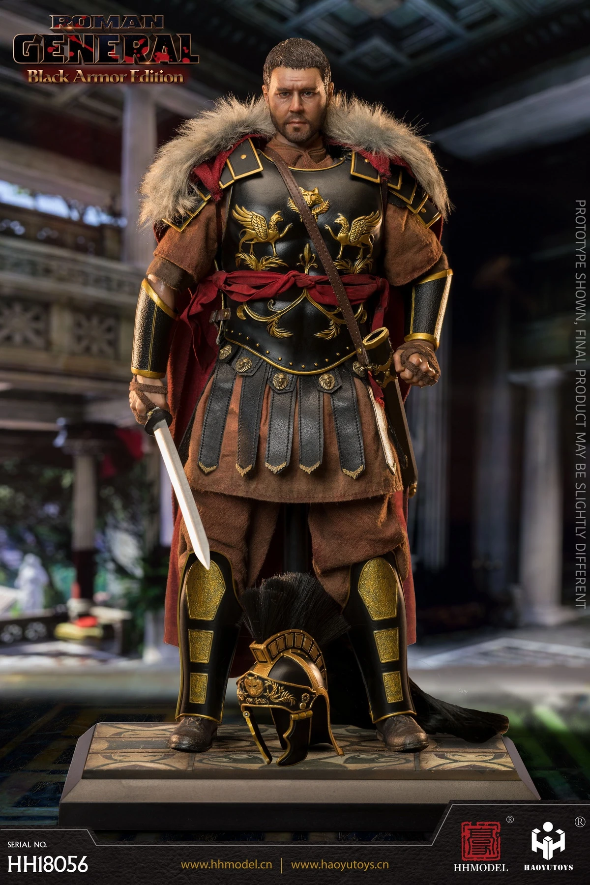 HHModel X Haoyu Toys Imperial Legion - Roman General Black Gold Version 1/6 Scale Action Figure HH18056 5 HHModel X Haoyu Toys Imperial Legion - Roman General Black Gold Version 1/6 Scale Action Figure HH18056 - Image 3