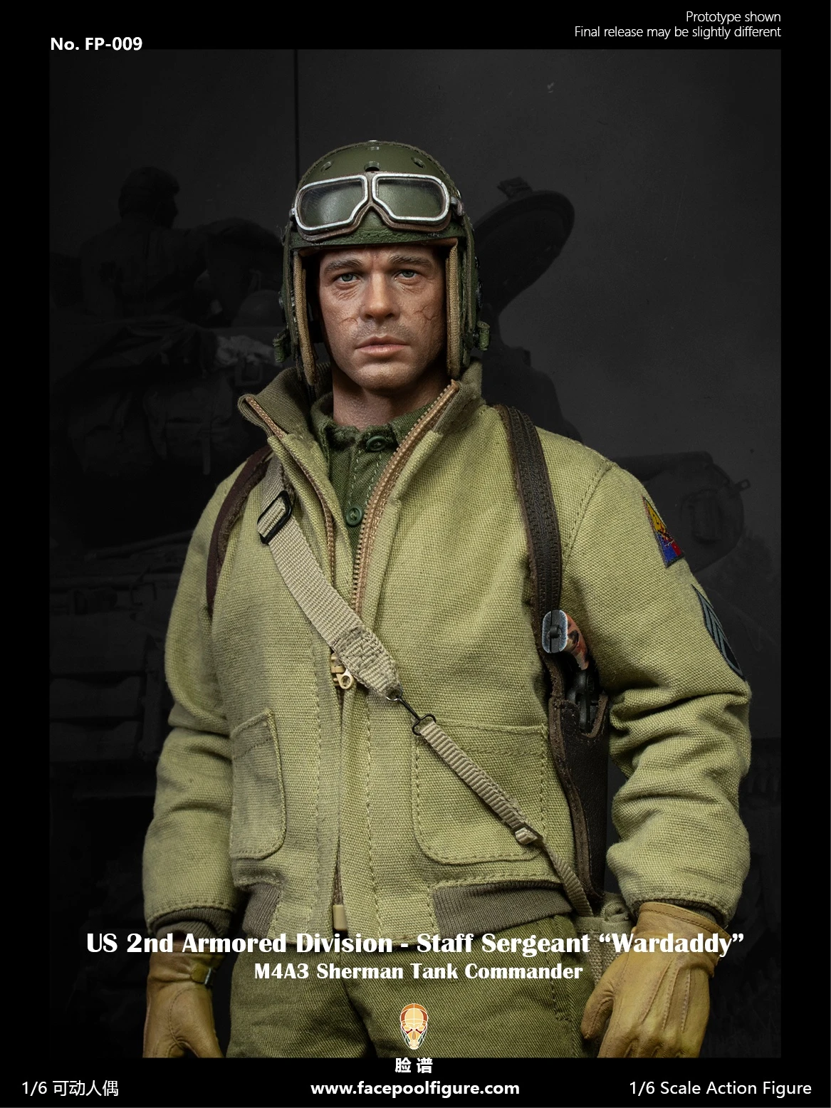 Facepool US Army 2nd Armored Division Staff Sergeant Tank Commander 1/6 Scale Action Figure Standard Edition FP-009A 13 Facepool US Army 2nd Armored Division Staff Sergeant Tank Commander 1/6 Scale Action Figure Standard Edition FP-009A - Image 11