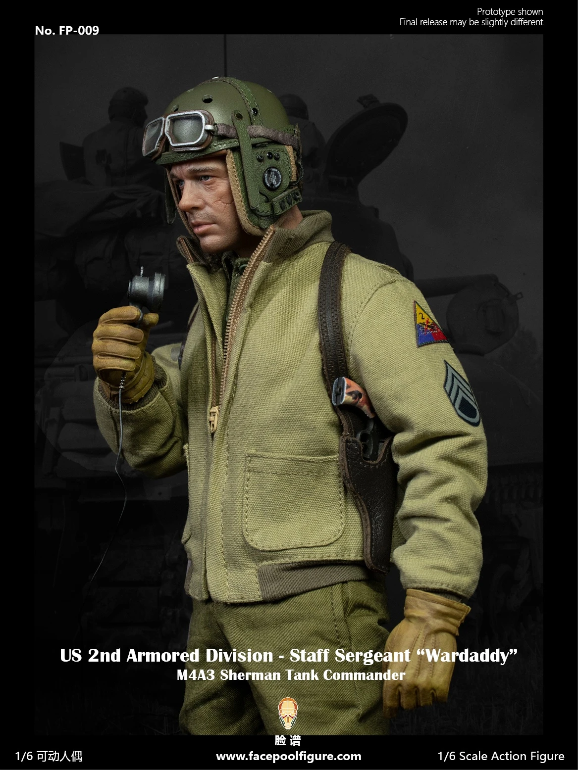 Facepool US Army 2nd Armored Division Staff Sergeant Tank Commander 1/6 Scale Action Figure Standard Edition FP-009A 12 Facepool US Army 2nd Armored Division Staff Sergeant Tank Commander 1/6 Scale Action Figure Standard Edition FP-009A - Image 10
