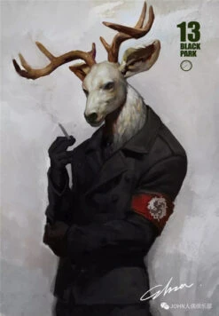 BLACK 13 PARK - BLACK LABORARY SERIES 5TH ANNIVERSARY SUPER SPECIAL - WHITE LONGHORN REINDEER 1/6 SCALE ACTION FIGURE SET