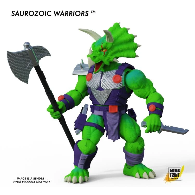 Boss Fight Studio Saurozoic Warriors - Ceratopsian Gaurd, Marr Ossis, Range Brakhion, Triax Skiver Action Figure Set Of 4 16 Boss Fight Studio Saurozoic Warriors - Ceratopsian Gaurd, Marr Ossis, Range Brakhion, Triax Skiver Action Figure Set Of 4 - Image 14
