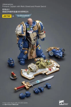 Joy Toy Warhammer 40K Ultramarines Primaris Captain With Relic Shield And Power Sword 1/18 Scale Action Figure -US Model Figures Sales 2024 8 158 40673.1687309680