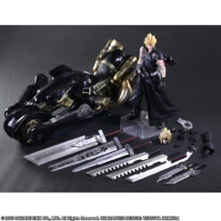 SQUARE ENIX FINAL FANTASY VII (FF7) ADVENT CHILDREN PLAY ARTS KAI - CLOUD STRIFE & FENRIR ACTION FIGURE SET (REISSUE)