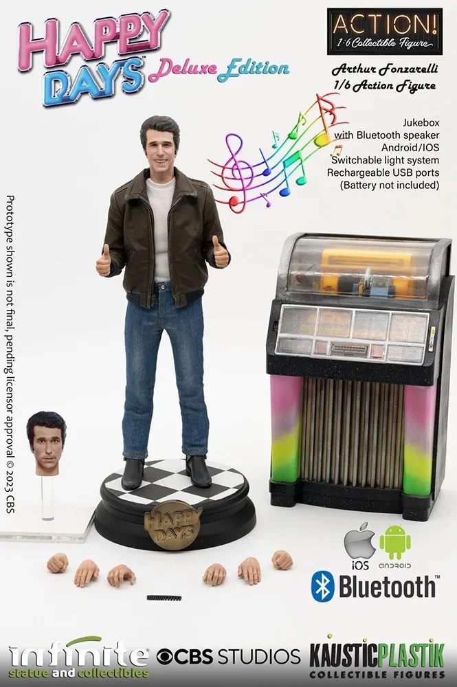 Infinite Statue Fonzie Deluxe Happy Days 1/6 Scale Action Figure With Juke Box 11 Infinite Statue Fonzie Deluxe Happy Days 1/6 Scale Action Figure With Juke Box - Image 9