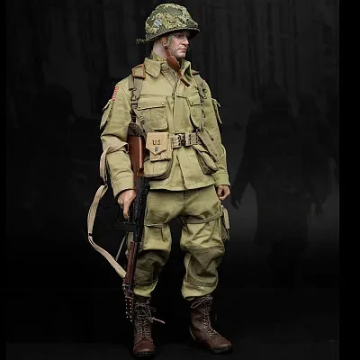 Facepool WWII US Paratrooper Easy Company Lieutenant "Buck" 1/6 Scale Action Figure Jumper Uniform FP-012B 4 Facepool WWII US Paratrooper Easy Company Lieutenant "Buck" 1/6 Scale Action Figure Jumper Uniform FP-012B - Image 2