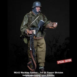 FACEPOOL FIGURE DISCOVER HISTORY SERIES - WWII GERMAN MG42 MACHINE GUNNER AT ARDENNES 1/6 SCALE ACTION FIGURE SPECIAL EDITION FP-007B