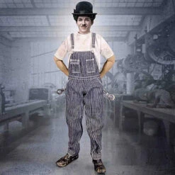 Star Ace Toys My Favorite Movie Series - Charlie Chaplin "Modern Time" 1936 Worker 1/6 Scale Costume Set SA0110B