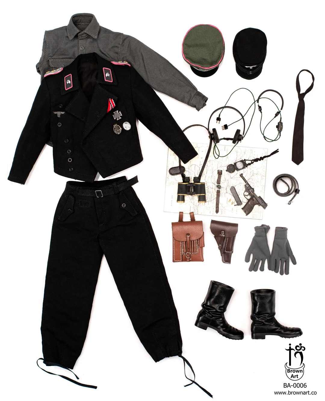 BROWN ART WWII GERMAN PANZER COMMANDER 1/6 SCALE ACTION FIGURE (TWO TYPES) BA-0006 19 BROWN ART WWII GERMAN PANZER COMMANDER 1/6 SCALE ACTION FIGURE (TWO TYPES) BA-0006 - Image 17