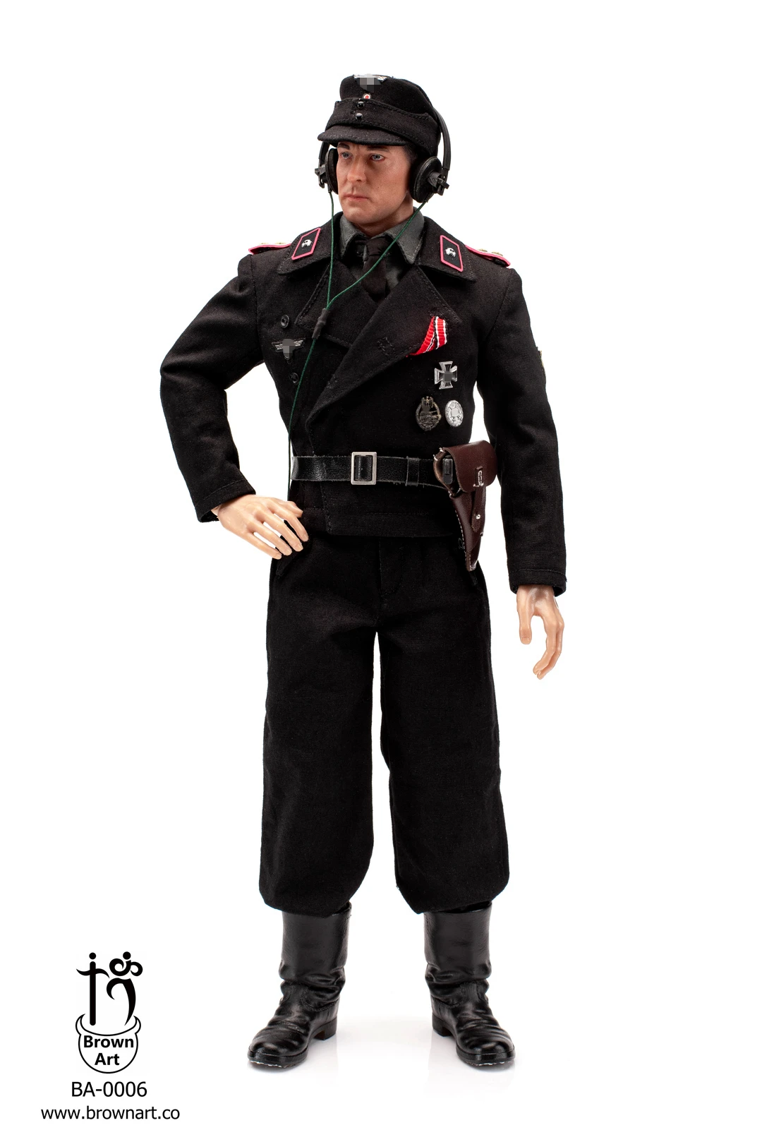 BROWN ART WWII GERMAN PANZER COMMANDER 1/6 SCALE ACTION FIGURE (TWO TYPES) BA-0006 13 BROWN ART WWII GERMAN PANZER COMMANDER 1/6 SCALE ACTION FIGURE (TWO TYPES) BA-0006 - Image 11