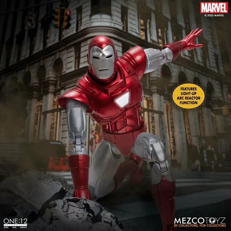 Mezco Toyz One:12 Collective Marvel Iron Man: Silver Centurion Edition 1/12 Scale Action Figure 6 Mezco Toyz One:12 Collective Marvel Iron Man: Silver Centurion Edition 1/12 Scale Action Figure - Image 4
