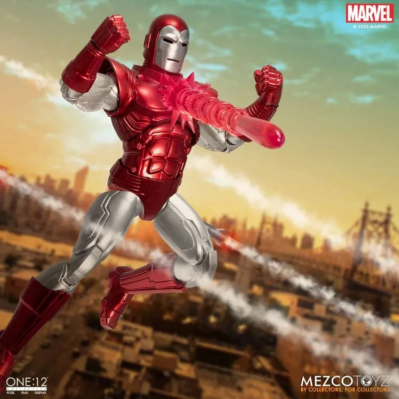 Mezco Toyz One:12 Collective Marvel Iron Man: Silver Centurion Edition 1/12 Scale Action Figure 8 Mezco Toyz One:12 Collective Marvel Iron Man: Silver Centurion Edition 1/12 Scale Action Figure - Image 6