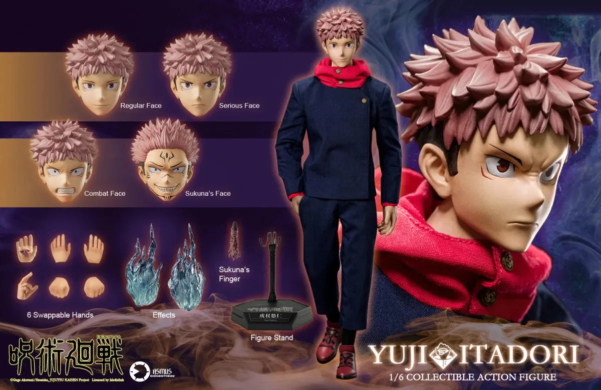 Asmus Toys Jujutsu Kaisen - Yuji Itadori 1/6 Scale Action Figure JJKS02A 17 Asmus Toys Jujutsu Kaisen - Yuji Itadori 1/6 Scale Action Figure JJKS02A - Image 16